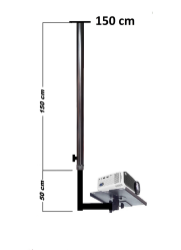 Projeksiyon Açı Ayarlı Tablalı Tavan Askı Aparatı Teleskopik