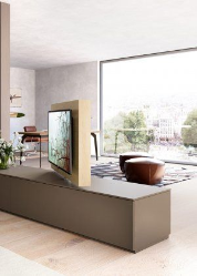  43" 55" 65" 75" 85" Arası Motorlu LCD Tv Dolap Üstü 180° Döner TV Sehpa Lcd Askı Aparatı Motorlu KUMANDALI