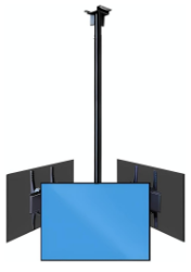 27" 43" 55" Uyumlu, LCD 3lü Sistem Tavan Askı Aparatı 120 cm