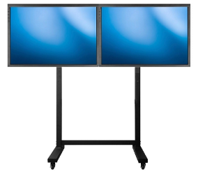 27" 55" Seyyar Sehpalı Sunum Sıtandı 2'li Sistem LCD Askı Aparatı