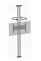 55" 96" 105" XXXL Arası Yüksek Portre LCD Yerden Zemine 2li Sütun 360° Dönebilen Zemin & Tavan Askı Aparatı 