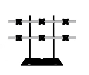 24" 27" 32" Arası 2 x 3 Alt Agırlıklı Çoklu Monitör İzleme Standları