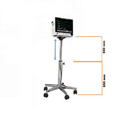 Hasta Karyola Başı Taşınabilir EKG Monitör Standı