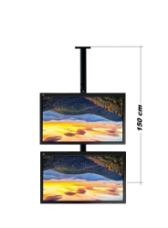 37" 50" 55" Uyumlu, LCD Çift Bağlantılı Tavan Askı Aparatı 150 cm