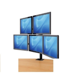 3 x 13"- 21" Monitör Destekli Masa Tipi LCD Monitör ve TV Kolu