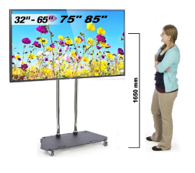 37" 55" 60 "65" 75"  85" Arası Uyumlu Taşınabilir Fuar Teşhir Ve Sunum Standı LCD Askı Aparatı