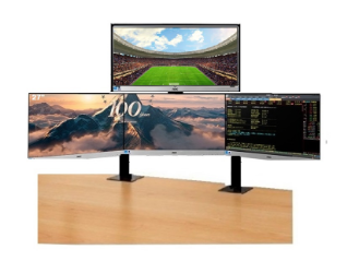 17"27" 32" Monitör Destekli Masaüstü Tipi LCD Monitör ve TV Kolu