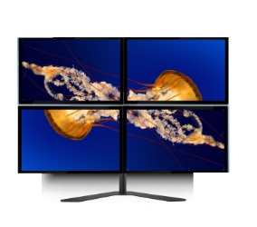 2 X 2- 13"-27" Monitör Destekli Masa Tipi LCD Monitör ve TV Kolu