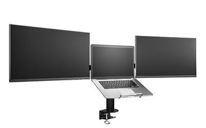 3x1 -13"-27" Monitör Destekli Masaüstü Tipi LCD Monitör ve Laptop Kolu
