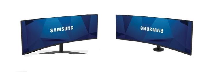 Samsung 43" ve 49" Geniş Ekran Kavisli (Curved) Monitörler İçin Masaüstü Montajlı Askı Aparatı